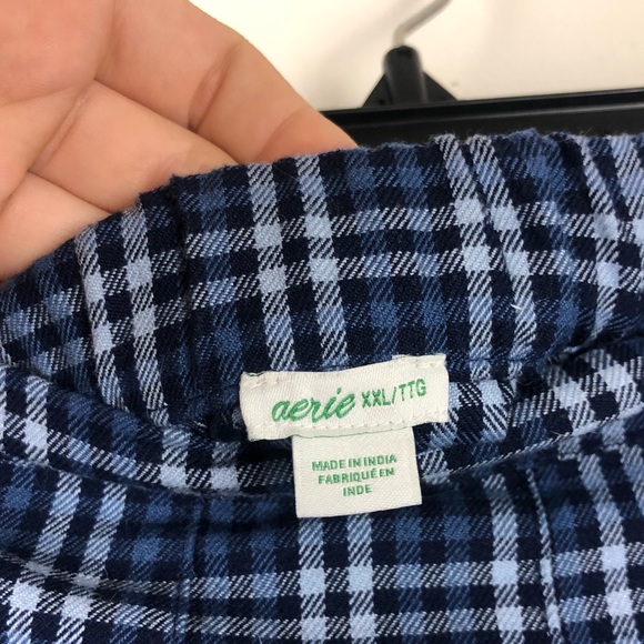 Aerie Mini Blue Gingham Pleated Skirt - Picture 5 of 5